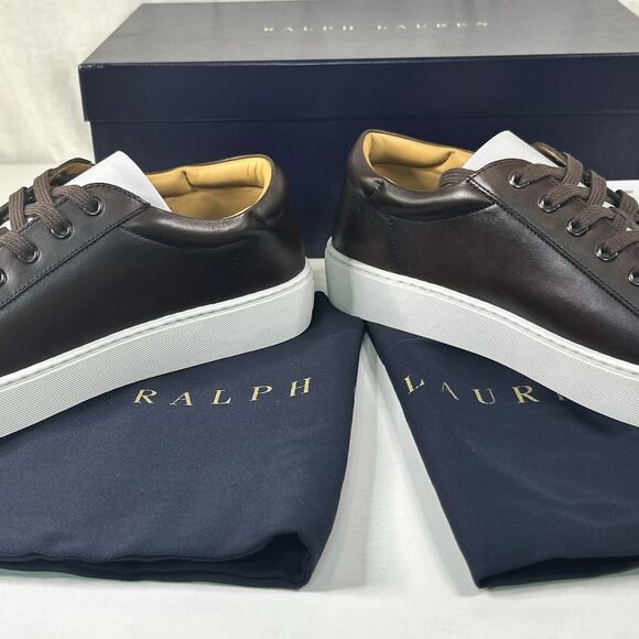 Ralph Lauren Purple Label Severn Sneaker Shoe Mens 9D BROWN Calf Leather main image 4